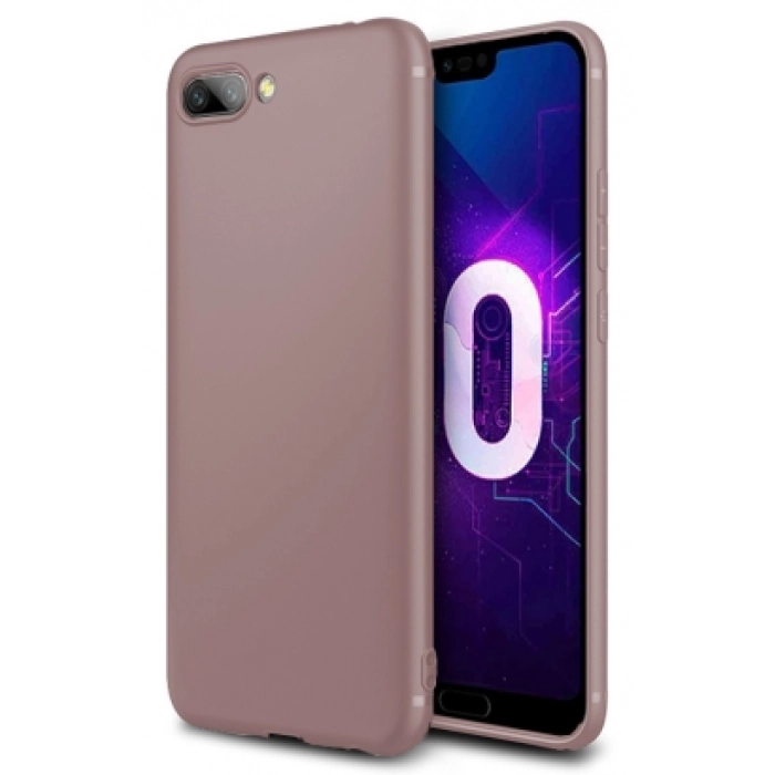 Honor 10 Kılıf İnce Soft Mat Renkli Esnek Silikon Kapak - Rose Gold