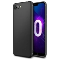 Honor 10 Kılıf İnce Soft Mat Renkli Esnek Silikon Kapak - Siyah