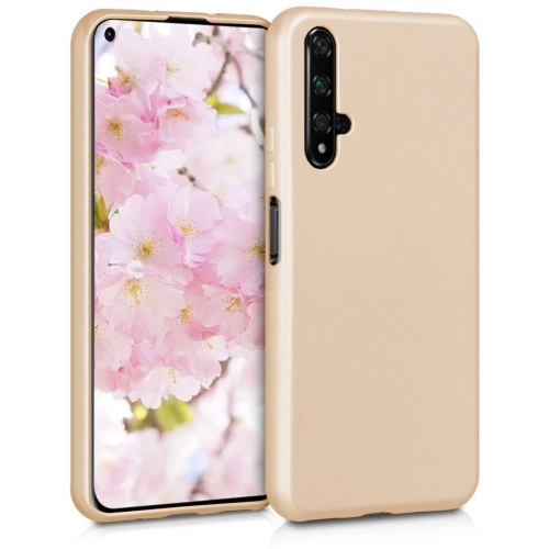 Honor 20 Kılıf İnce Soft Mat Renkli Esnek Silikon Kapak - Gold