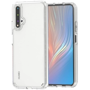 Honor 20 Kılıf Korumalı Kenarları Silikon Arkası Sert Coss Kapak  - Şeffaf