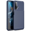 Honor 20 Kılıf Silikon Parmak İzi Bırakmayan Karbon Soft Negro Kapak - Lacivert