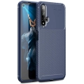 Honor 20 Kılıf Silikon Parmak İzi Bırakmayan Karbon Soft Negro Kapak - Lacivert
