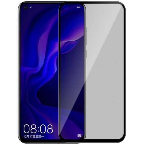 Honor 20 Kırılmaz Cam 5D Ekran Koruyucu Karartmalı Hayalet Cam Privacy Tam Kapatan - Siyah