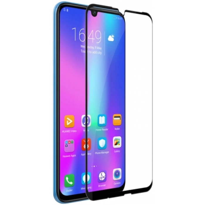 Honor 20 Lite Kırılmaz Cam Tam Kapatan Kenarları Kırılmaya Dayanıklı Cam Ekran Koruyucu - Siyah