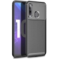 Honor 20 Lite Kılıf Silikon Parmak İzi Bırakmayan Karbon Soft Negro Kapak - Siyah