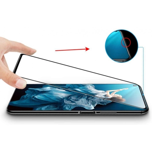 Honor 20 Kırılmaz Cam Tam Kapatan Kenarları Kırılmaya Dayanıklı Cam Ekran Koruyucu - Siyah