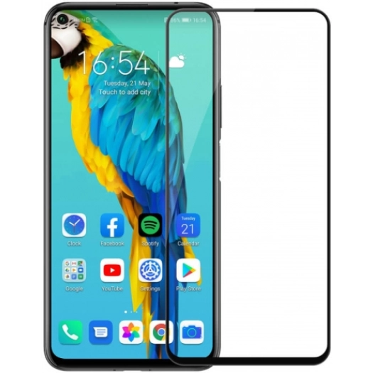 Honor 20 Kırılmaz Cam Tam Kapatan Kenarları Kırılmaya Dayanıklı Cam Ekran Koruyucu - Siyah