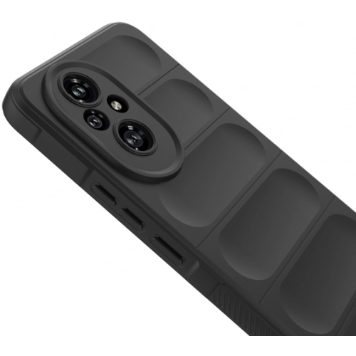 Honor 200 Kılıf Esnek TPU Oyuklu Arka Yüzey Tasarımlı Zore Etnik Silikon Kapak - Koyu Yeşil