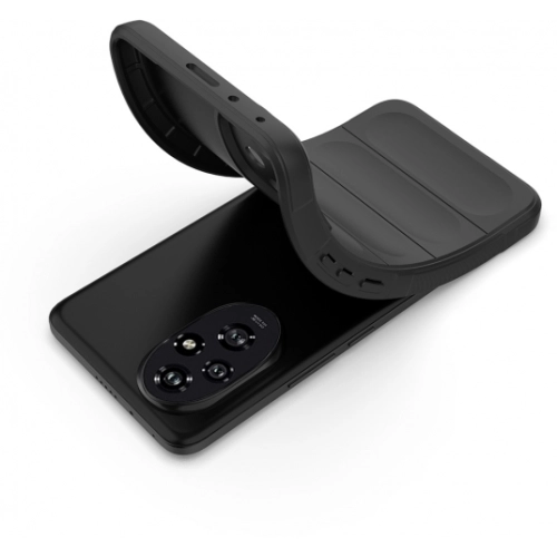 Honor 200 Kılıf Esnek TPU Oyuklu Arka Yüzey Tasarımlı Zore Etnik Silikon Kapak - Siyah