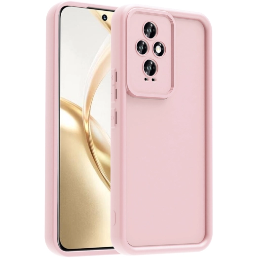 Honor 200 ile Uyumlu Kılıf Kamera Korumalı Silikon Ananas Kapak - Pembe