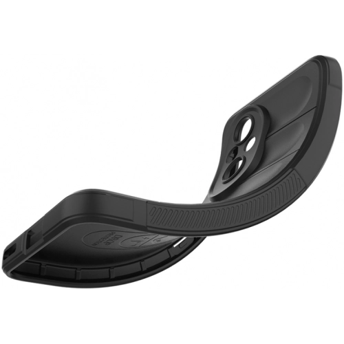 Honor 200 Pro Kılıf Esnek TPU Oyuklu Arka Yüzey Tasarımlı Zore Etnik Silikon Kapak - Koyu Yeşil