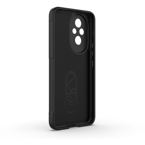 Honor 200 Pro Kılıf Esnek TPU Oyuklu Arka Yüzey Tasarımlı Zore Etnik Silikon Kapak - Siyah