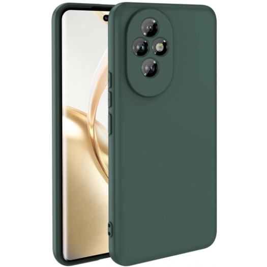 Honor 200 Pro Kılıf İçi Kadife Mat Yüzey Mara Lansman Kapak  - Koyu Yeşil