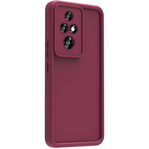 Honor 200 Pro ile Uyumlu Kılıf Kamera Korumalı Silikon Ananas Kapak - Mürdüm