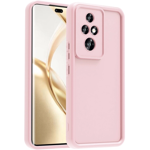 Honor 200 Pro ile Uyumlu Kılıf Kamera Korumalı Silikon Ananas Kapak - Pembe