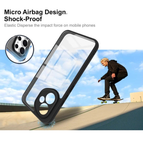 Honor 400 Kılıf Arkası Şeffaf Kenarları Silikon Lüks Roll Kapak - Siyah