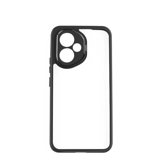 Honor 400 Kılıf Arkası Şeffaf Kenarları Silikon Lüks Roll Kapak - Siyah