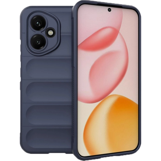 Honor 400 Kılıf Esnek TPU Oyuklu Arka Yüzey Tasarımlı Zore Etnik Silikon Kapak - Lacivert