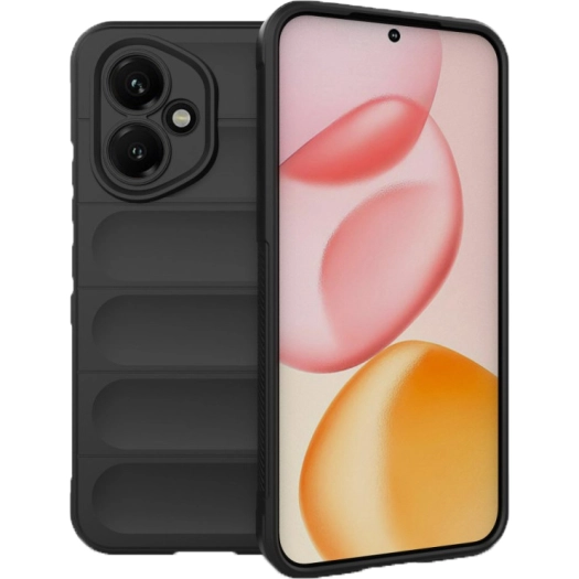 Honor 400 Kılıf Esnek TPU Oyuklu Arka Yüzey Tasarımlı Zore Etnik Silikon Kapak - Siyah