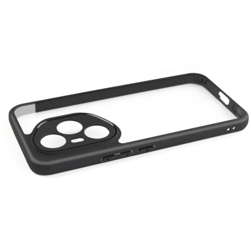 Honor 400 Pro Kılıf Arkası Şeffaf Kenarları Silikon Lüks Roll Kapak - Siyah