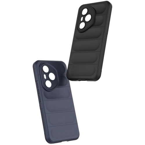 Honor 400 Pro Kılıf Esnek TPU Oyuklu Arka Yüzey Tasarımlı Zore Etnik Silikon Kapak - Siyah