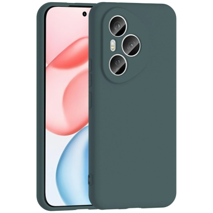 Honor 400 Pro Kılıf İçi Kadife Mat Mara Lansman Silikon Kapak  - Koyu Yeşil