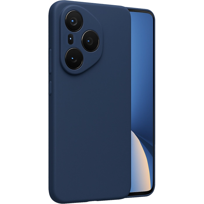 Honor 400 Pro Kılıf Silikon Mat Esnek Kamera Korumalı Biye Kapak - Lacivert