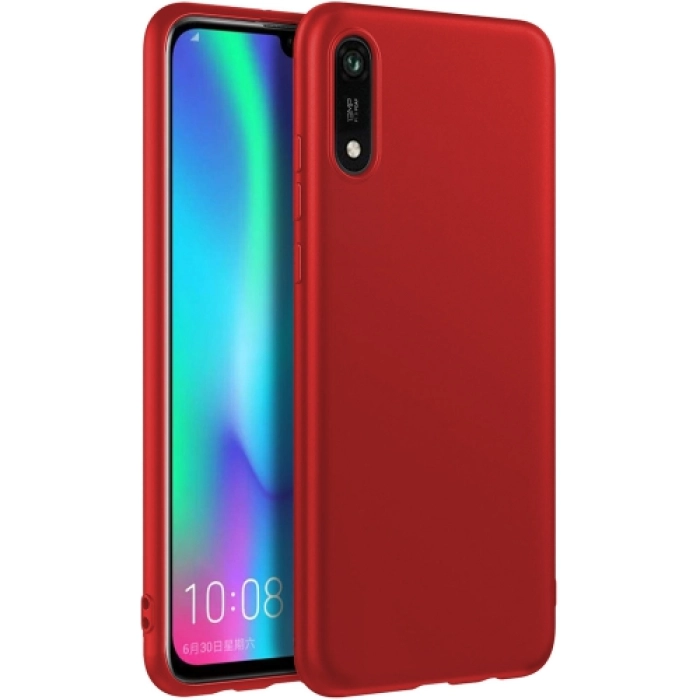 Honor 8s Kılıf İnce Soft Mat Renkli Esnek Silikon Kapak - Kırmızı