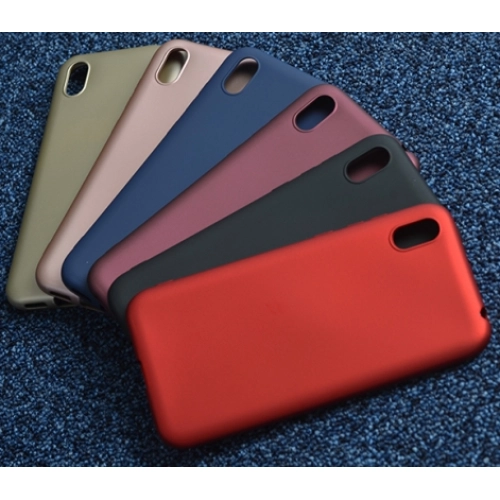 Honor 8s Kılıf İnce Soft Mat Renkli Esnek Silikon Kapak - Siyah