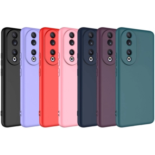 Honor 90 Kılıf İçi Kadife Mat Mara Lansman Silikon Kapak - Kırmızı