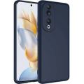 Honor 90 Kılıf İçi Kadife Mat Mara Lansman Silikon Kapak  - Lacivert