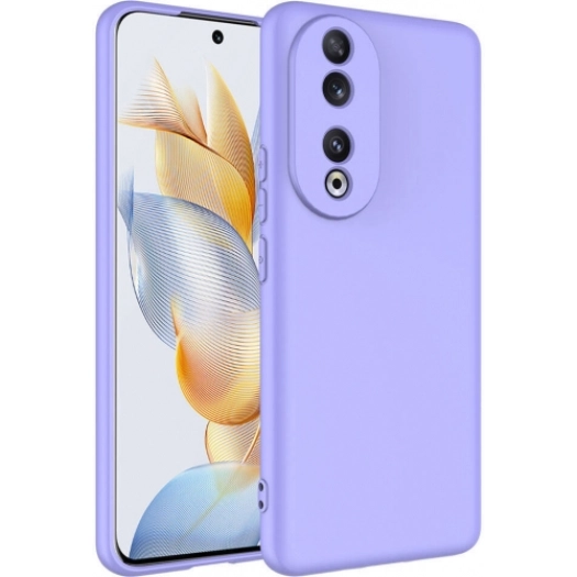 Honor 90 Kılıf İçi Kadife Mat Mara Lansman Silikon Kapak  - Lila