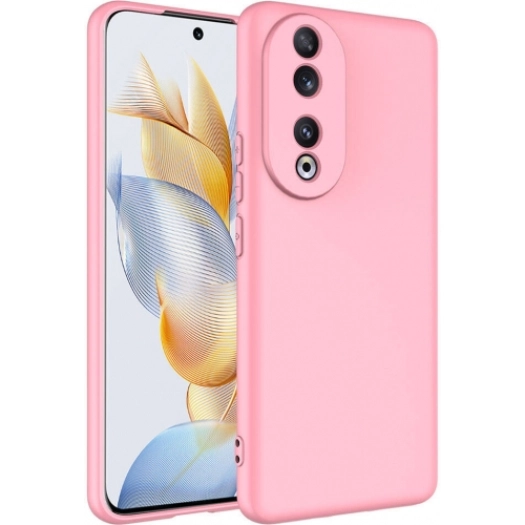 Honor 90 Kılıf İçi Kadife Mat Mara Lansman Silikon Kapak  - Pembe