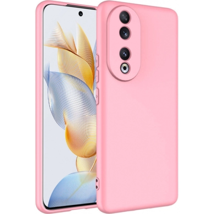 Honor 90 Kılıf İçi Kadife Mat Mara Lansman Silikon Kapak  - Pembe