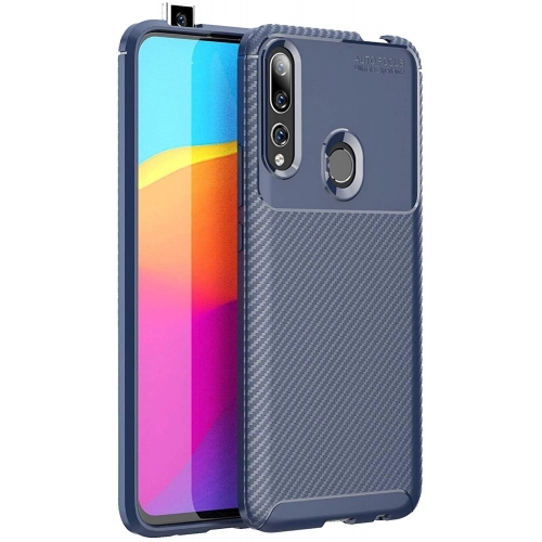 Honor 9x Kılıf Silikon Parmak İzi Bırakmayan Karbon Soft Negro Kapak - Lacivert