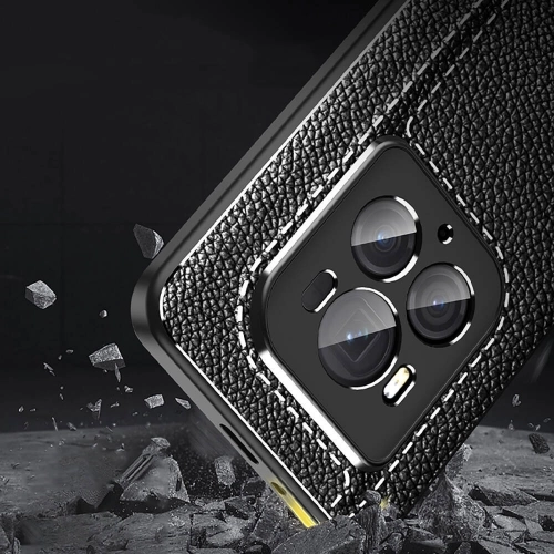 Honor Magic 6 Pro Kılıf Deri Görünümlü Lüks Parmak İzi Bırakmaz Niss Silikon Kapak - Siyah