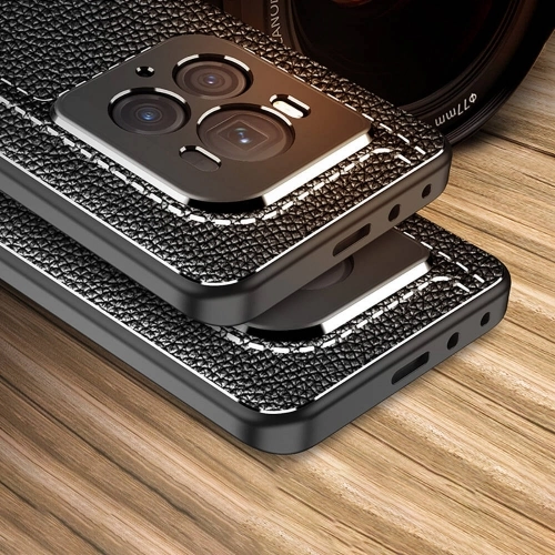 Honor Magic 6 Pro Kılıf Deri Görünümlü Lüks Parmak İzi Bırakmaz Niss Silikon Kapak - Siyah