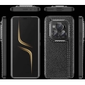 Honor Magic 6 Pro Kılıf Deri Görünümlü Lüks Parmak İzi Bırakmaz Niss Silikon Kapak - Siyah