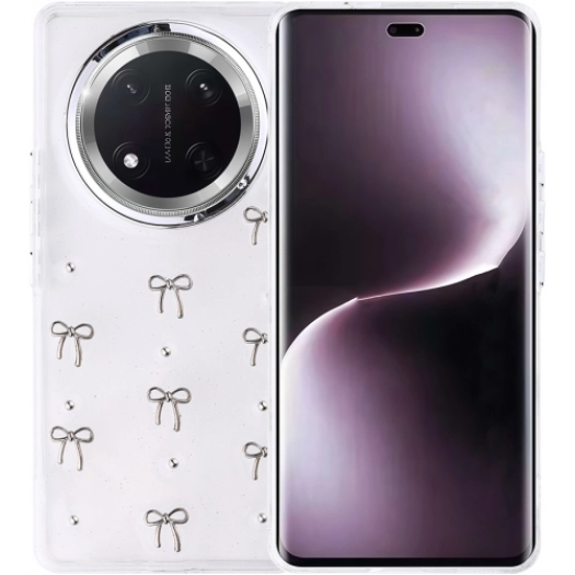 Honor Magic 7 Lite Kılıf Airbag Tasarımlı Desenli Simli Şeffaf Kutup Kapak, Tam Uyumlu - Fiyonk