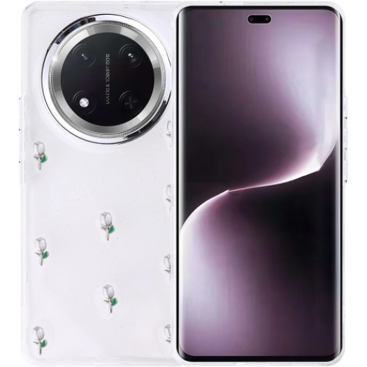 Honor Magic 7 Lite Kılıf Airbag Tasarımlı Desenli Simli Şeffaf Kutup Kapak, Tam Uyumlu - Lale