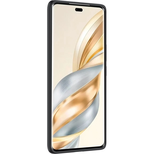 Honor Magic 7 Lite Kılıf Deri Görünümlü Lüks Parmak İzi Bırakmaz Niss Silikon Kapak - Siyah