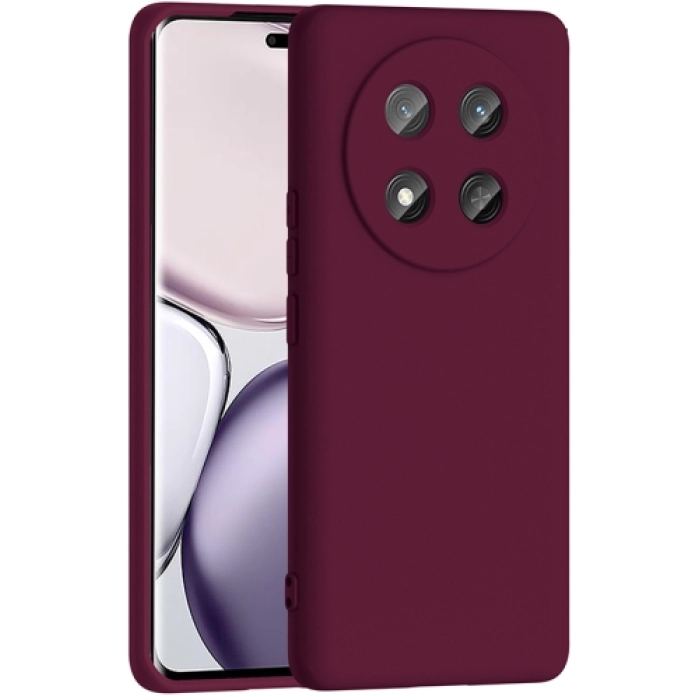 Honor Magic 7 Lite Kılıf İçi Kadife Mat Mara Lansman Silikon Kapak  - Koyu Mor