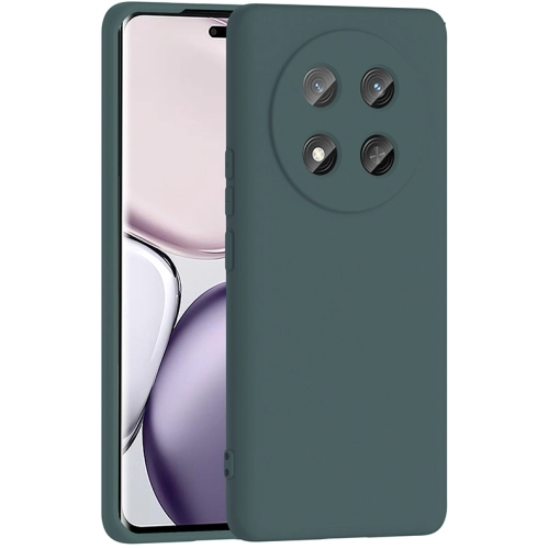 Honor Magic 7 Lite Kılıf İçi Kadife Mat Mara Lansman Silikon Kapak  - Koyu Yeşil