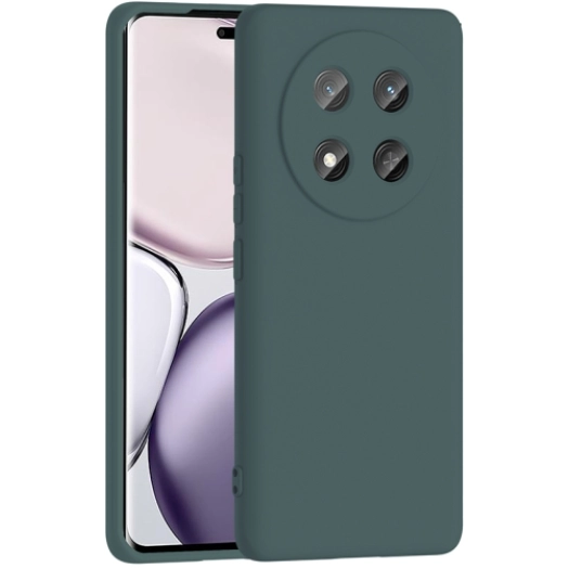 Honor Magic 7 Lite Kılıf İçi Kadife Mat Mara Lansman Silikon Kapak  - Koyu Yeşil