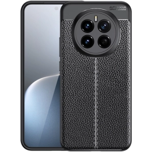 Honor Magic 7 Pro Kılıf Deri Görünümlü Lüks Parmak İzi Bırakmaz Niss Silikon Kapak - Siyah