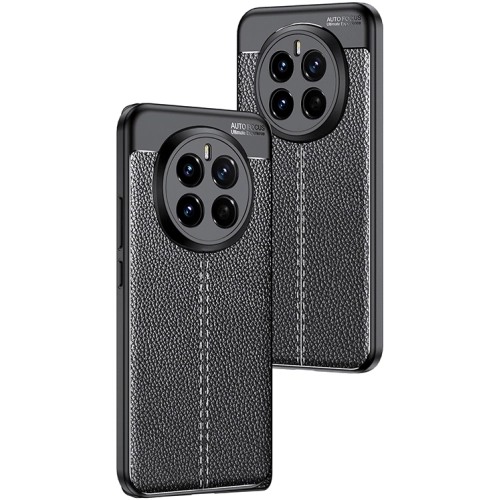 Honor Magic 7 Pro Kılıf Deri Görünümlü Lüks Parmak İzi Bırakmaz Niss Silikon Kapak - Siyah