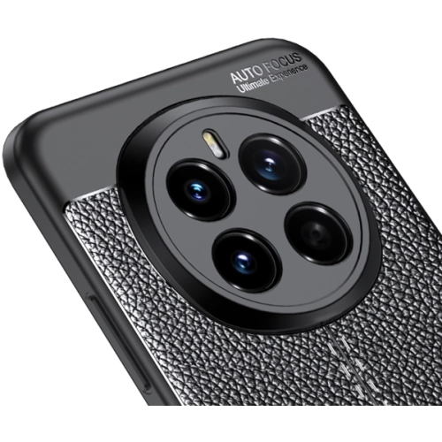 Honor Magic 7 Pro Kılıf Deri Görünümlü Lüks Parmak İzi Bırakmaz Niss Silikon Kapak - Siyah