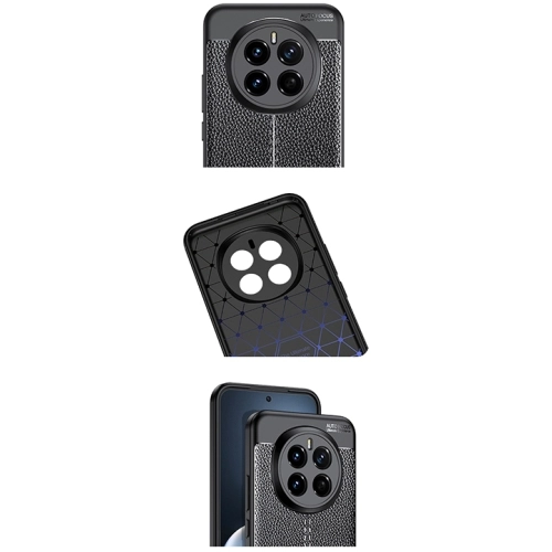 Honor Magic 7 Pro Kılıf Deri Görünümlü Lüks Parmak İzi Bırakmaz Niss Silikon Kapak - Siyah