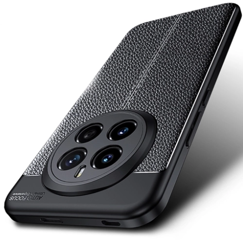 Honor Magic 7 Pro Kılıf Deri Görünümlü Lüks Parmak İzi Bırakmaz Niss Silikon Kapak - Siyah