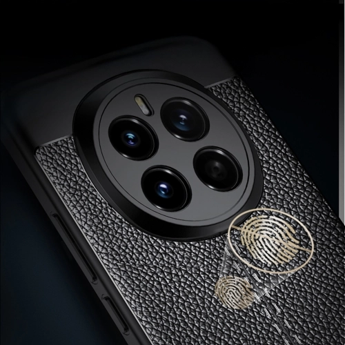 Honor Magic 7 Pro Kılıf Deri Görünümlü Lüks Parmak İzi Bırakmaz Niss Silikon Kapak - Siyah